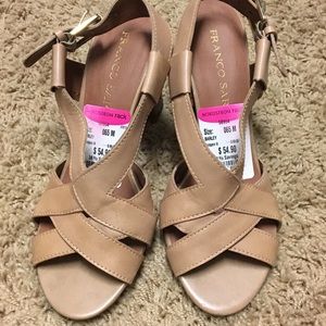 Tan Franco Sarto block heel sandal